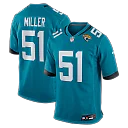 Zennovawear Ventrell Miller Jacksonville Jaguars Game Jersey - Teal