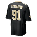 Zennovawear Vernon Broughton New Orleans Saints Team Game Jersey - Black