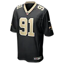 Zennovawear Vernon Broughton New Orleans Saints Team Game Jersey - Black