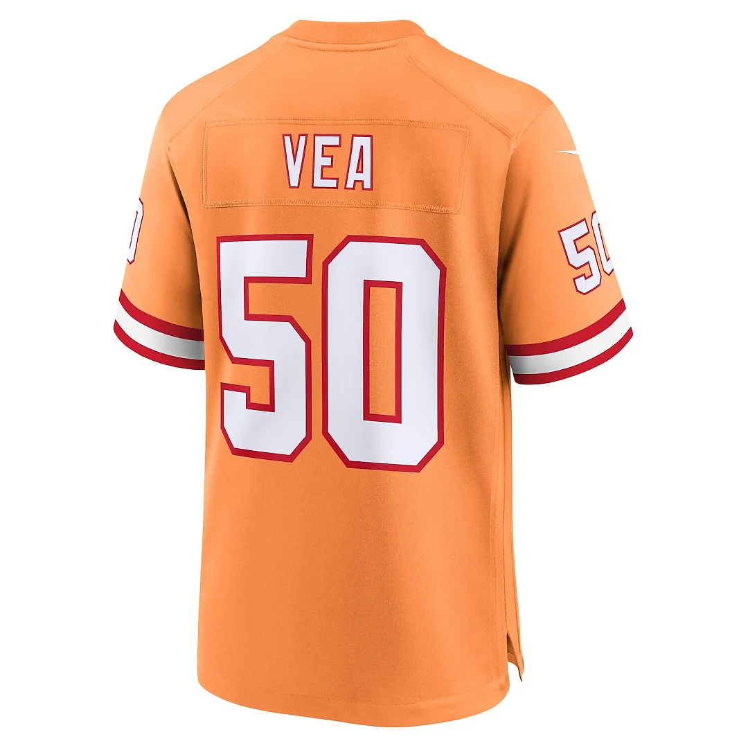 Zennovawear Vita Vea Tampa Bay Buccaneers Throwback Game Jersey - Orange