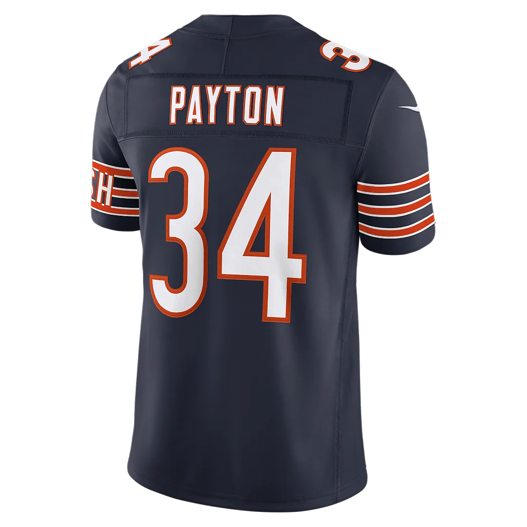 Zennovawear Walter Payton Chicago Bears Vapor FUSE. Stitched Retired Limited Jersey - Navy
