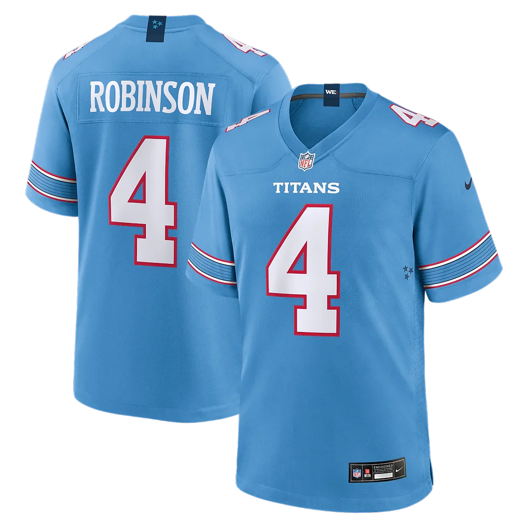 Zennovawear Wan'Dale Robinson Tennessee Titans Team Game Jersey - Light Blue