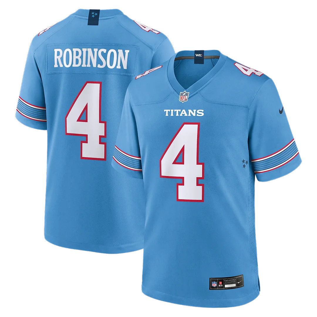 Zennovawear Wan'Dale Robinson Tennessee Titans Team Game Jersey - Light Blue