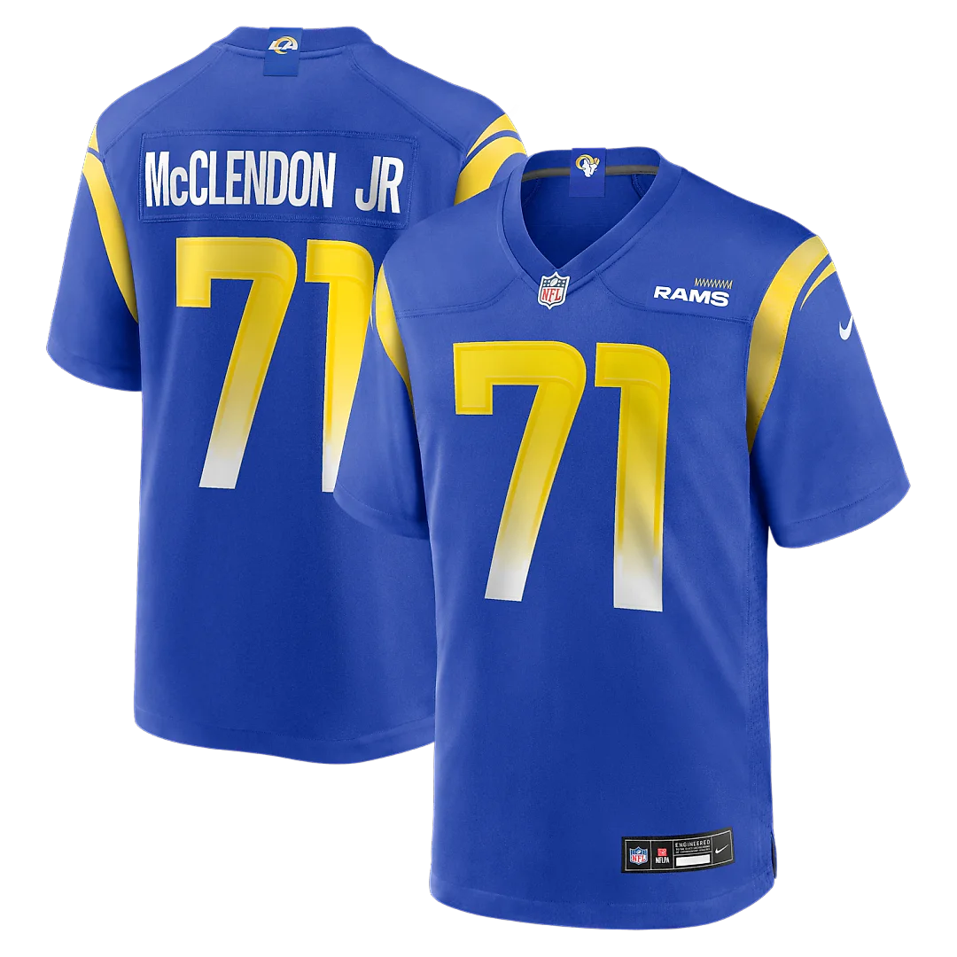 Zennovawear Warren McClendon Jr. Los Angeles Rams Team Game Jersey - Royal
