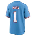 Zennovawear Warren Moon Tennessee Titans Retired Player Alternate Game Jersey - Light Blue