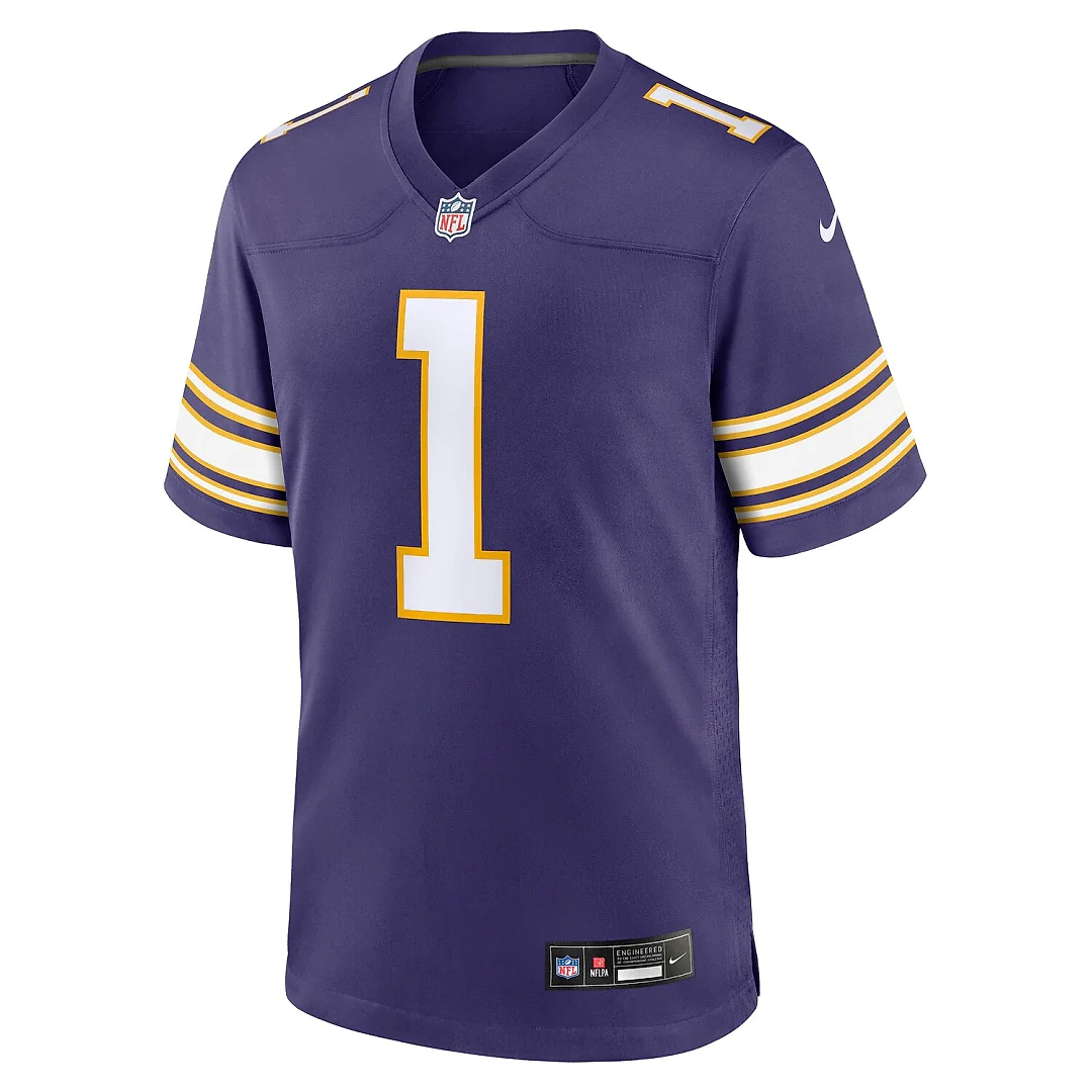 Zennovawear Warren Moon Minnesota Vikings Retired Player Alternate Game Jersey - Purple
