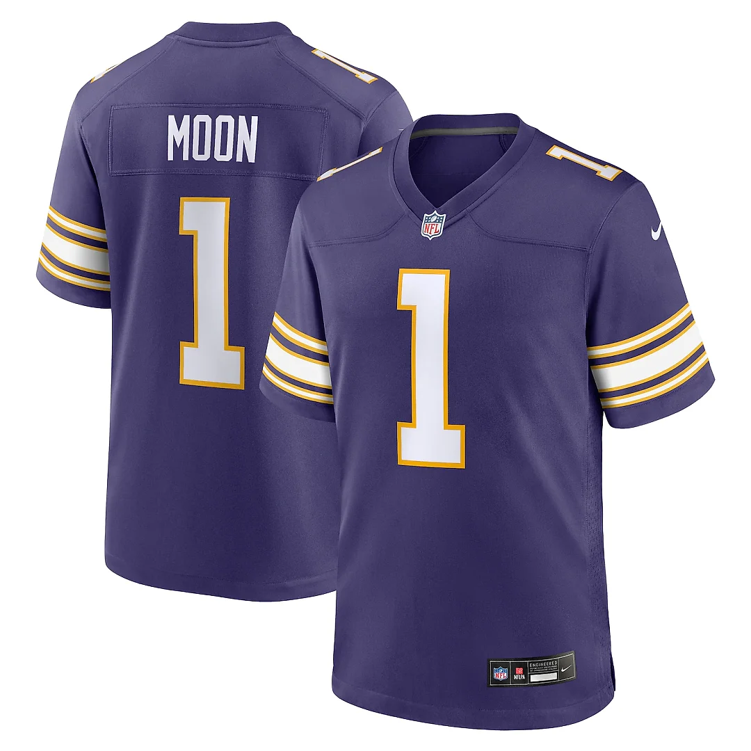Zennovawear Warren Moon Minnesota Vikings Retired Player Alternate Game Jersey - Purple