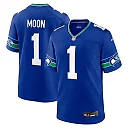 Zennovawear Warren Moon Seattle Seahawks Retired Player Alternate Game Jersey - Royal