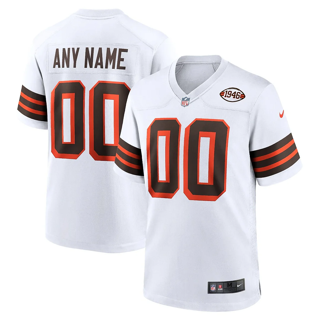 Zennovawear Cleveland Browns 1946 Collection Alternate Custom Jersey - White