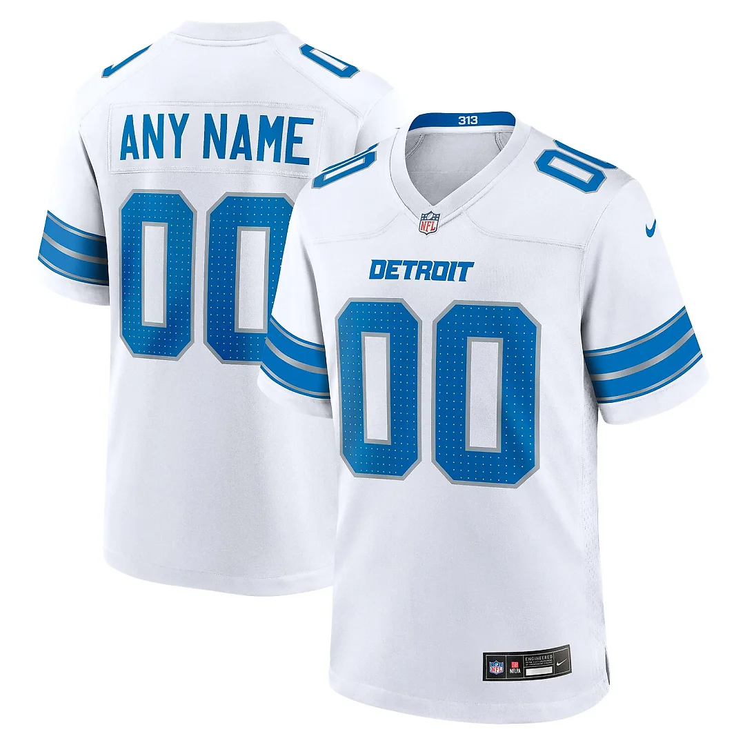 Zennovawear Detroit Lions Custom Game Jersey - White
