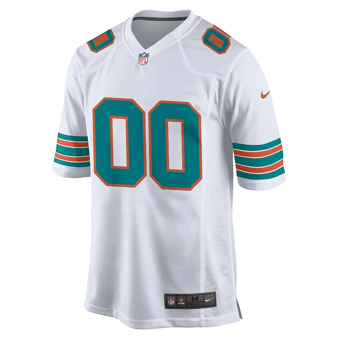 Zennovawear Miami Dolphins Alternate Custom Game Jersey - White