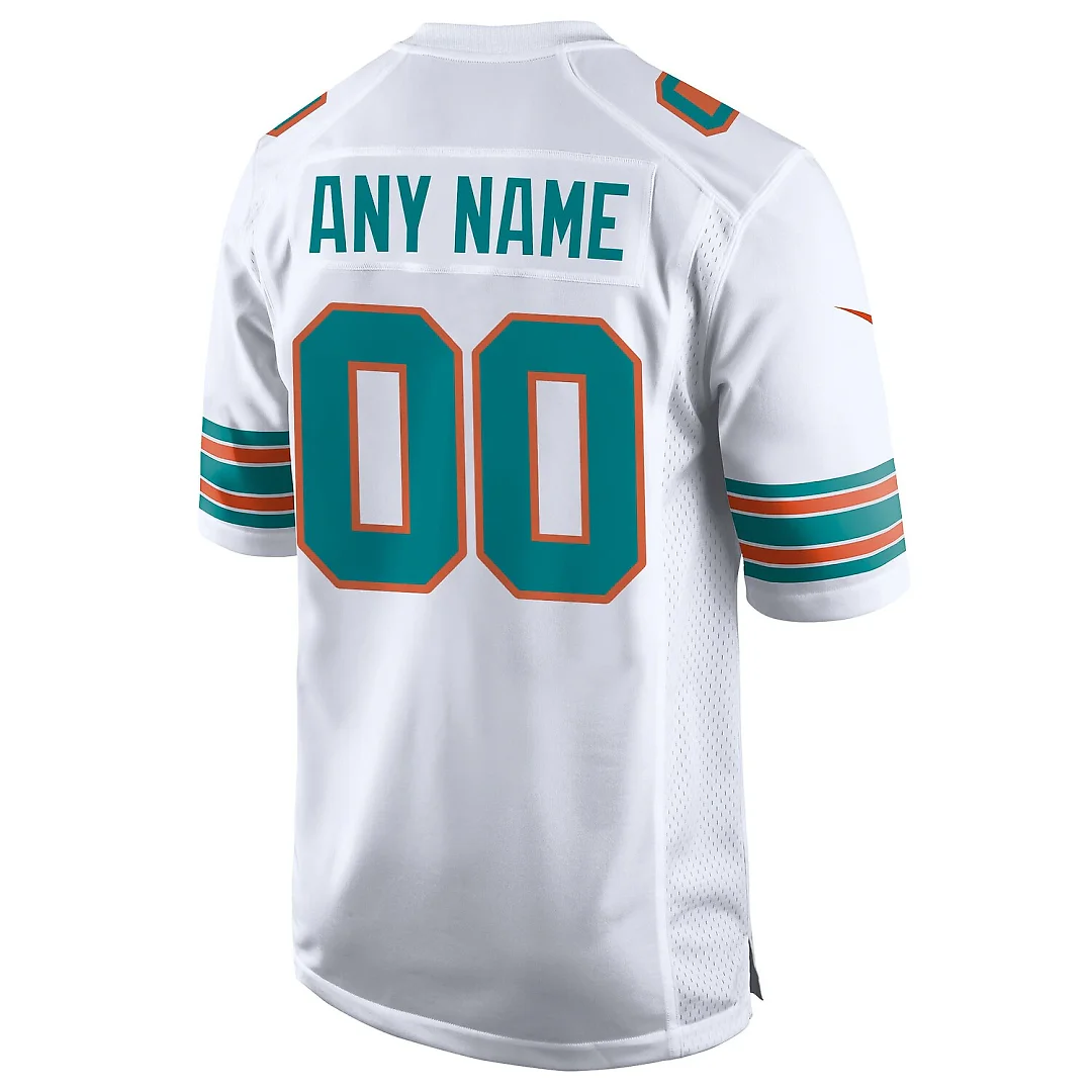Zennovawear Miami Dolphins Alternate Custom Game Jersey - White