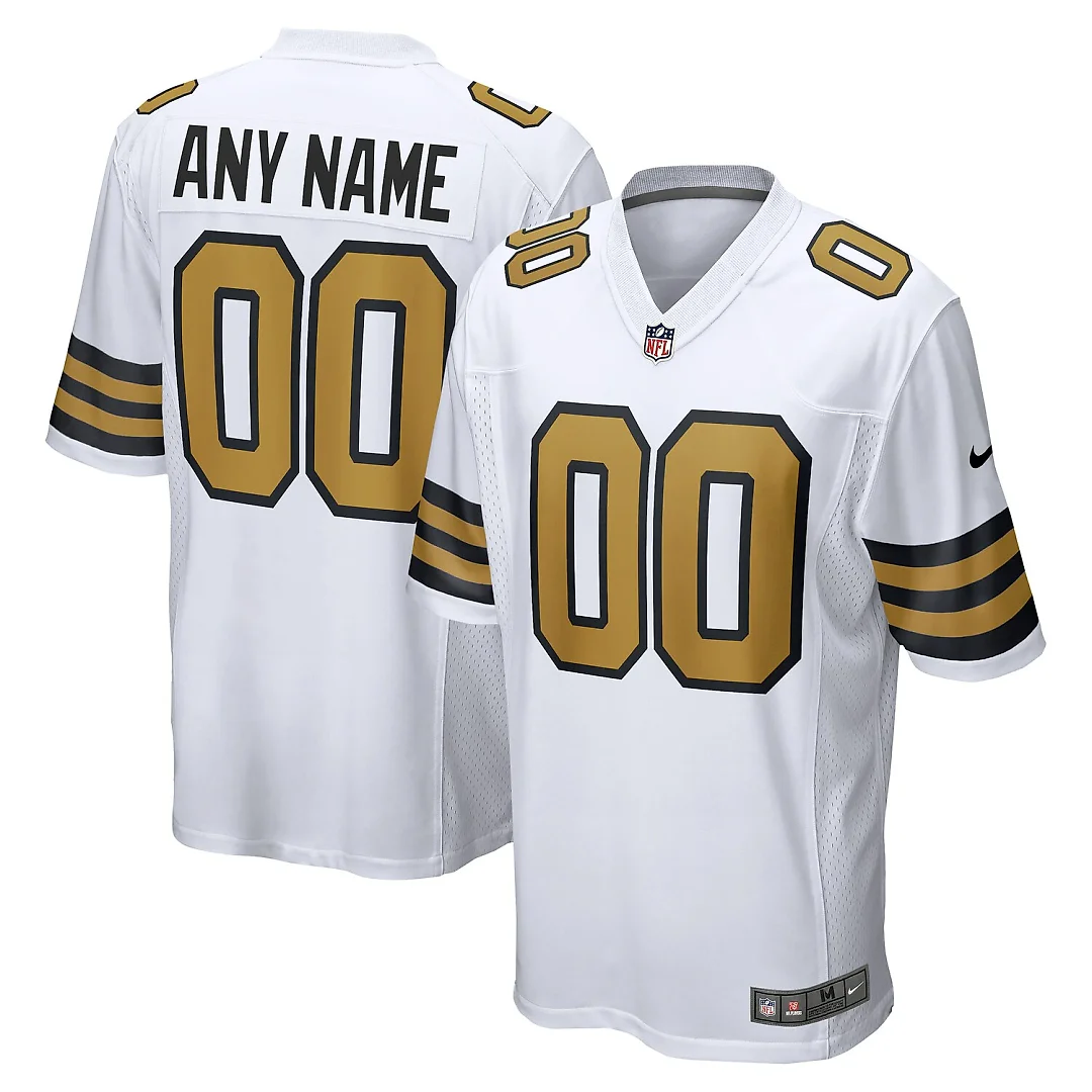 Zennovawear New Orleans Saints Alternate Custom Game Jersey - White