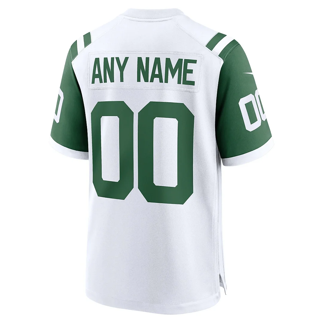 Zennovawear New York Jets Classic Alternate Custom Replica Jersey - White