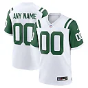 Zennovawear New York Jets Classic Alternate Custom Replica Jersey - White
