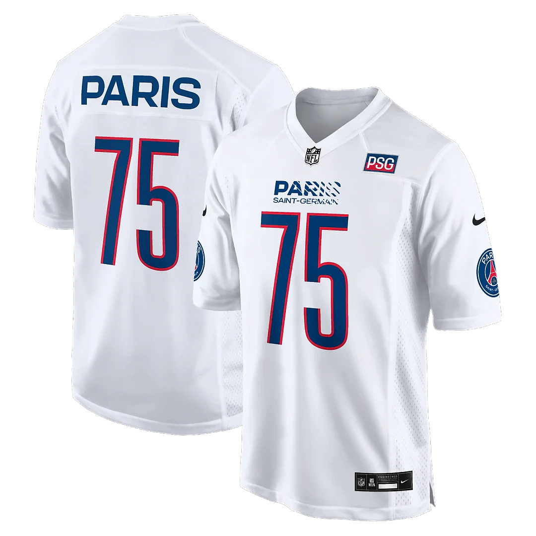 Zennovawear Paris Saint-Germain 2025 Soccer x NFL Game Jersey - White