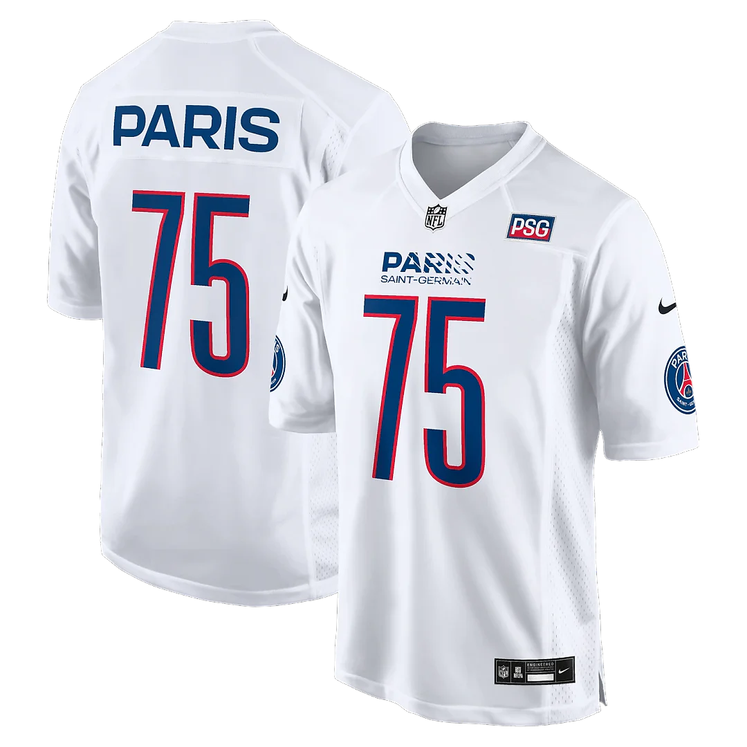 Zennovawear Paris Saint-Germain 2025 Soccer x NFL Game Jersey - White
