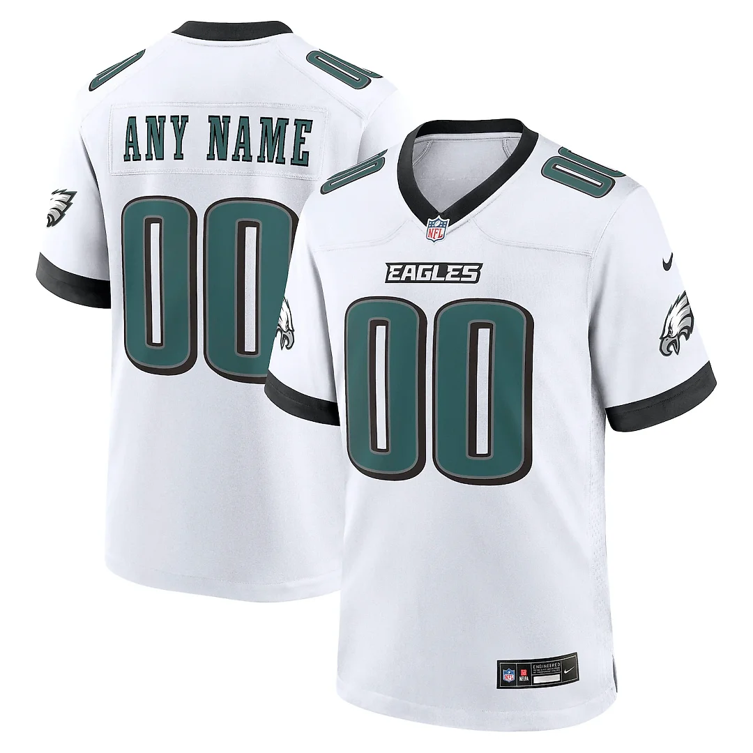 Zennovawear Philadelphia Eagles White Custom Game Jersey - White