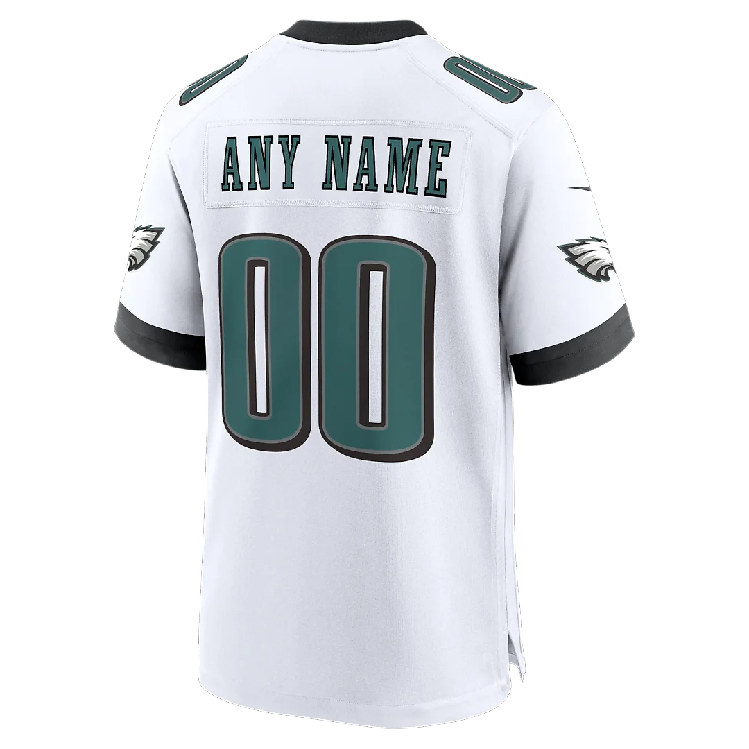 Zennovawear Philadelphia Eagles White Custom Game Jersey - White