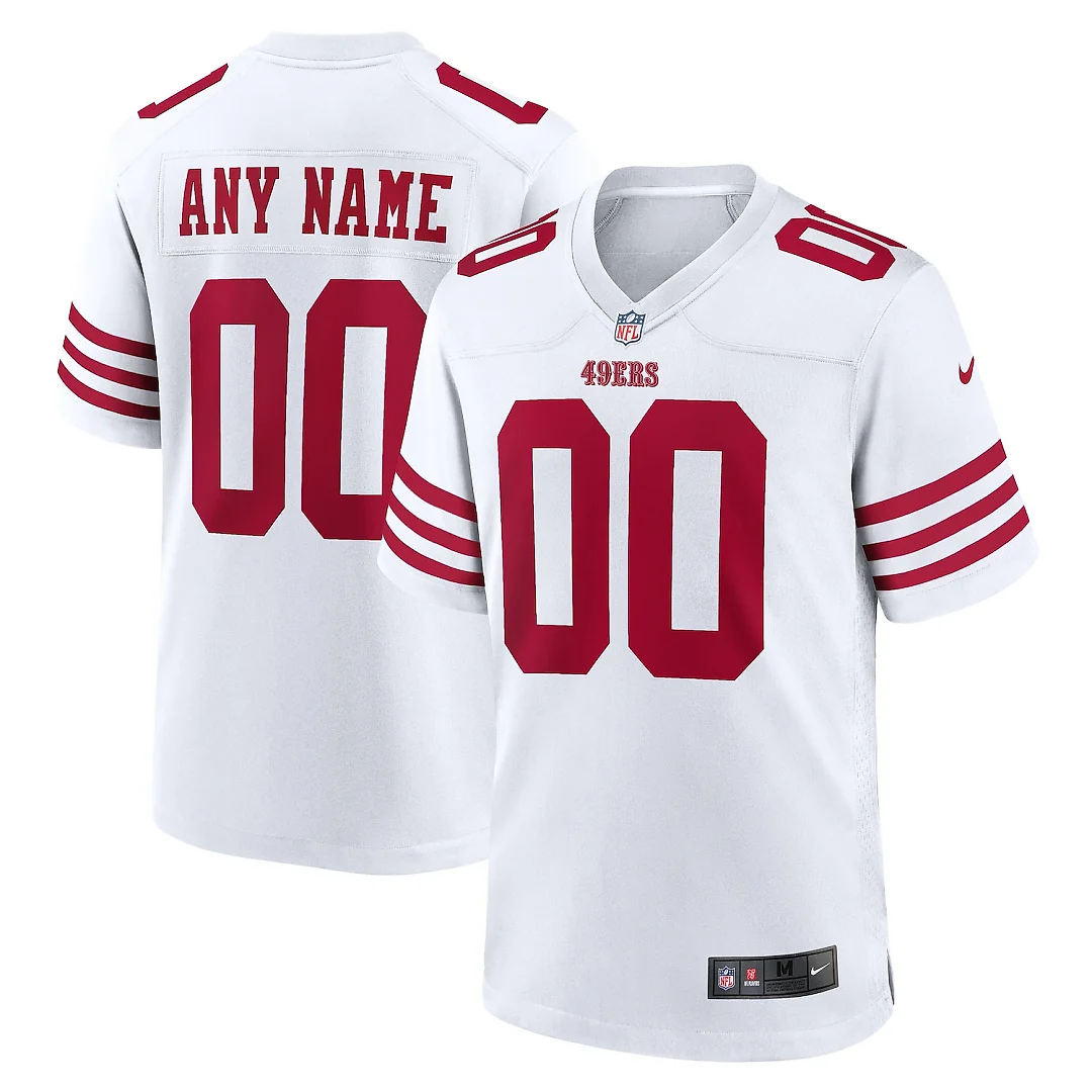 Zennovawear San Francisco 49ers Game Custom Player Jersey - White