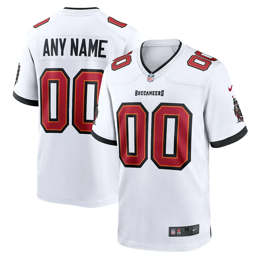 Zennovawear Men's White Tampa Bay Buccaneers White Custom Game Jersey