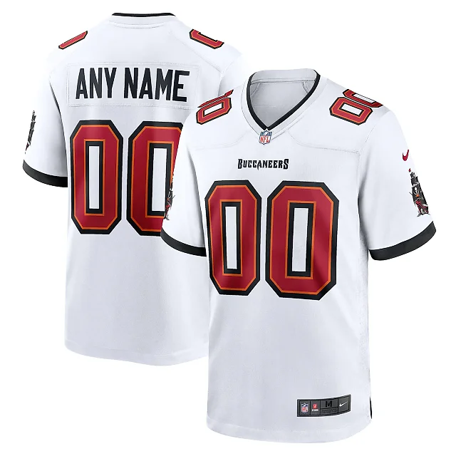 Zennovawear Men's White Tampa Bay Buccaneers White Custom Game Jersey