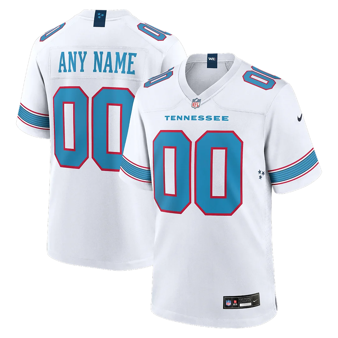 Zennovawear Tennessee Titans Game Custom Jersey - White