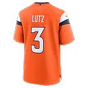 Zennovawear Wil Lutz Denver Broncos Team Game Jersey - Orange