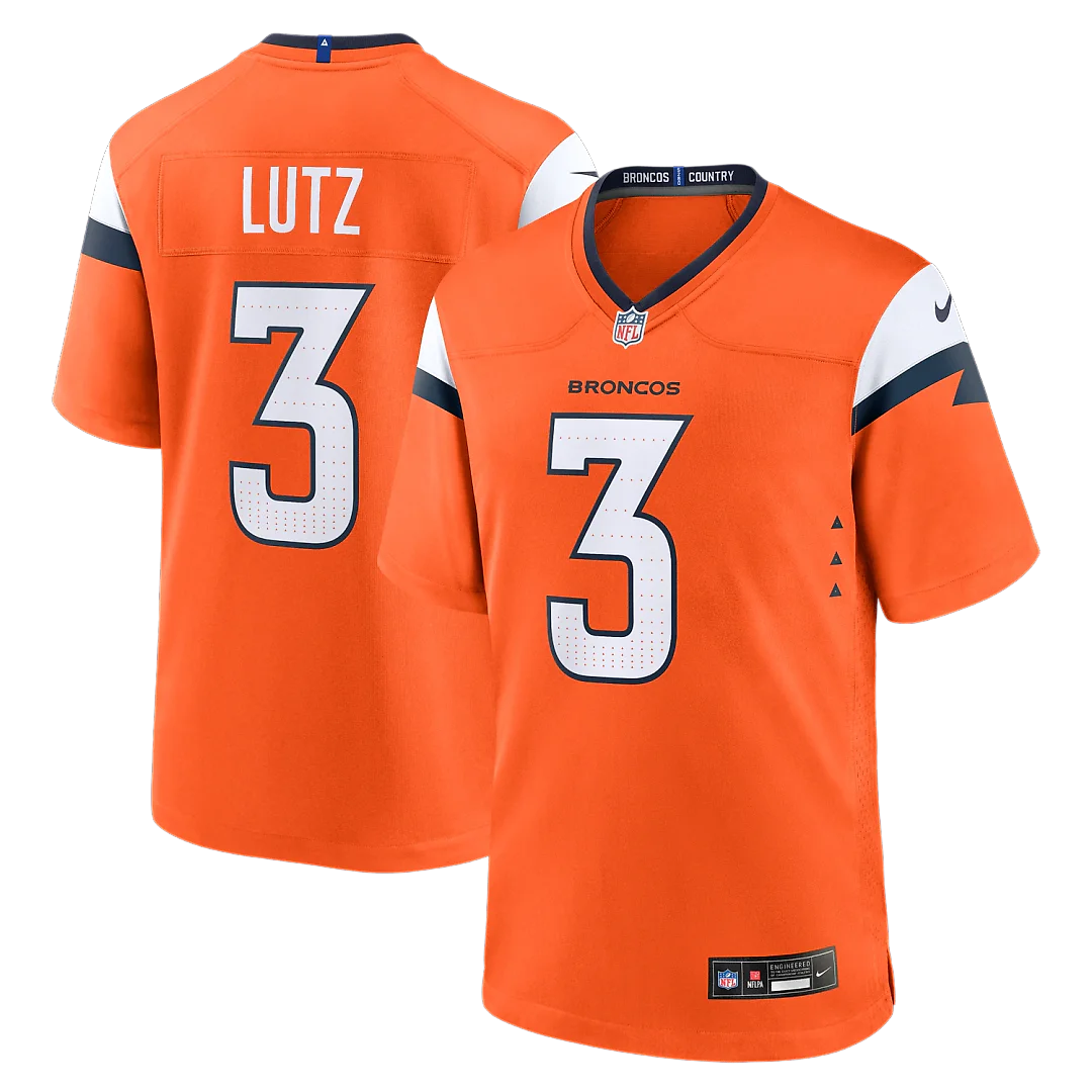 Zennovawear Wil Lutz Denver Broncos Team Game Jersey - Orange