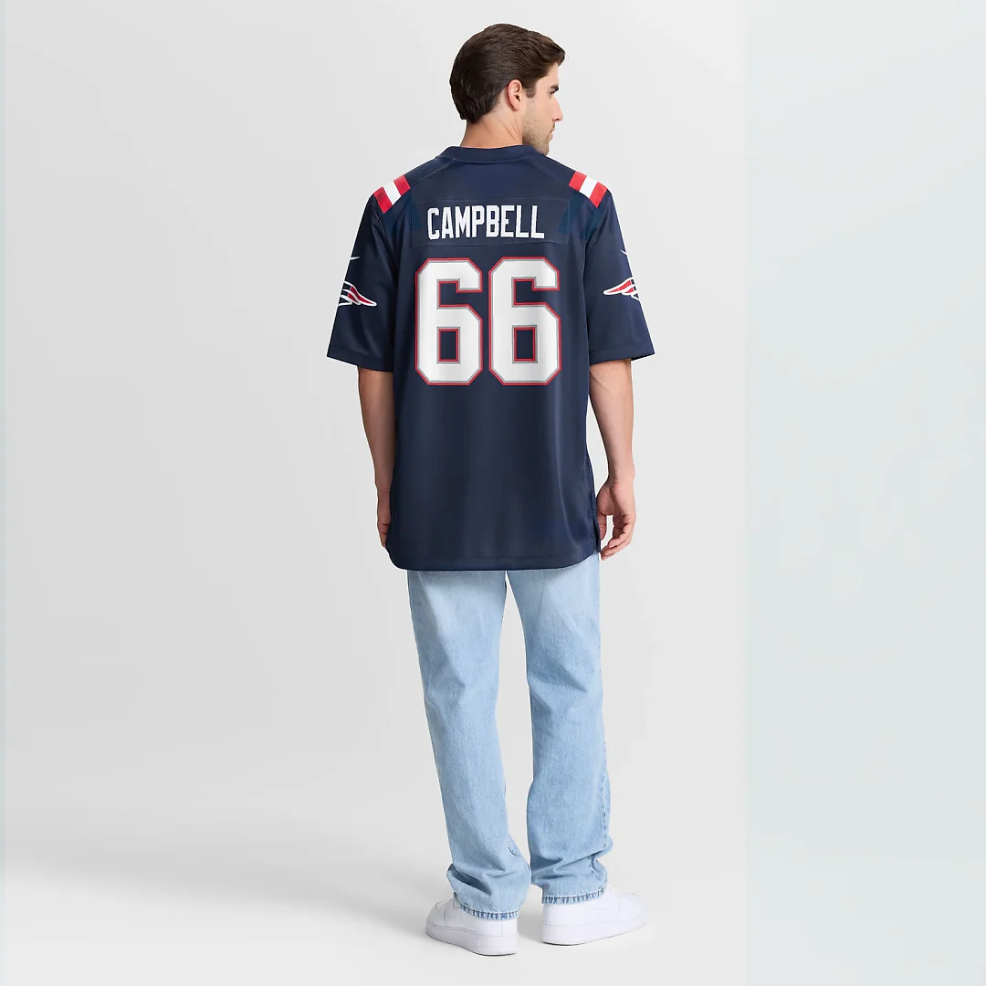 Zennovawear Will Campbell New England Patriots Team Game Jersey - Navy