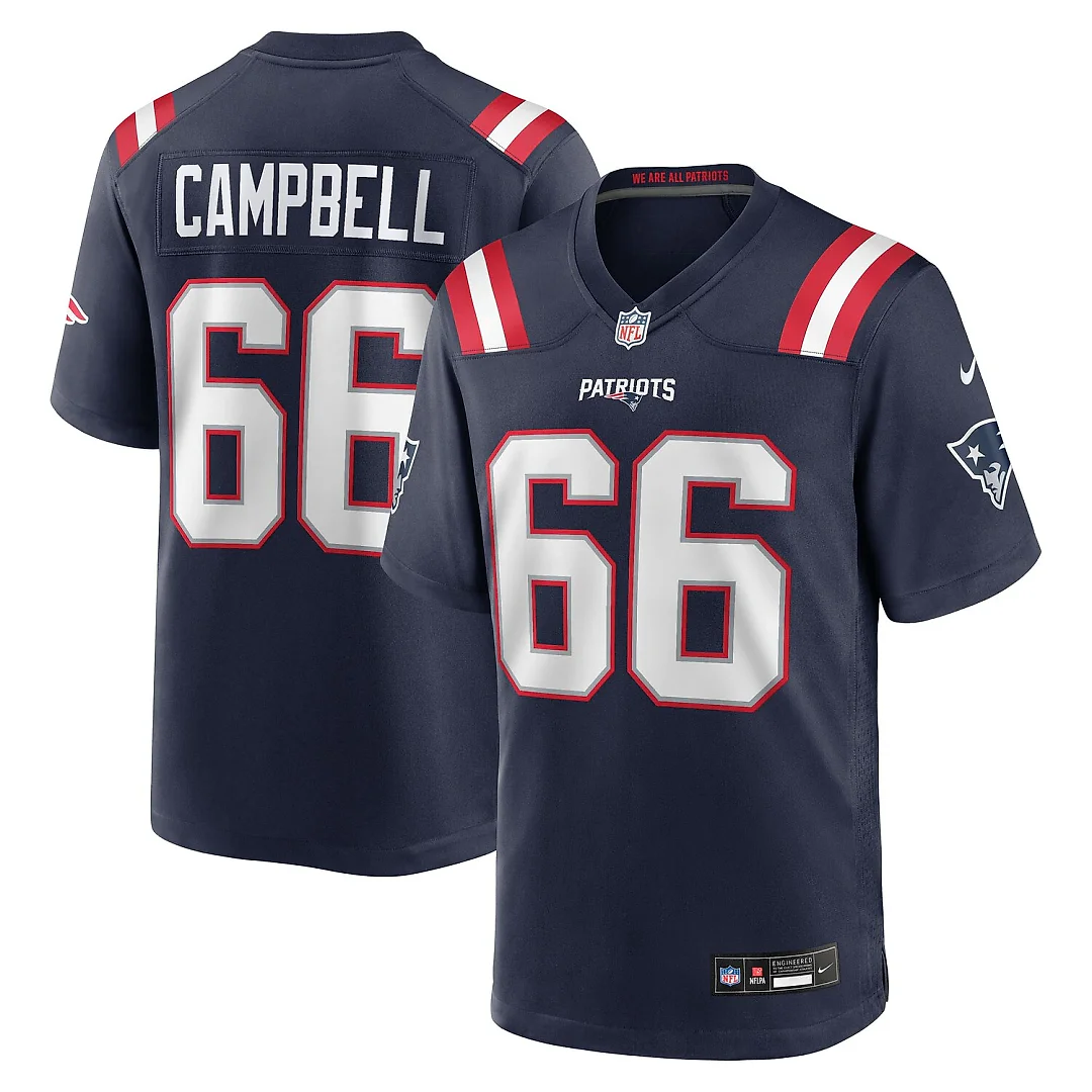 Zennovawear Will Campbell New England Patriots Team Game Jersey - Navy