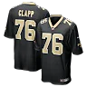 Zennovawear Will Clapp New Orleans Saints Team Game Jersey - Black