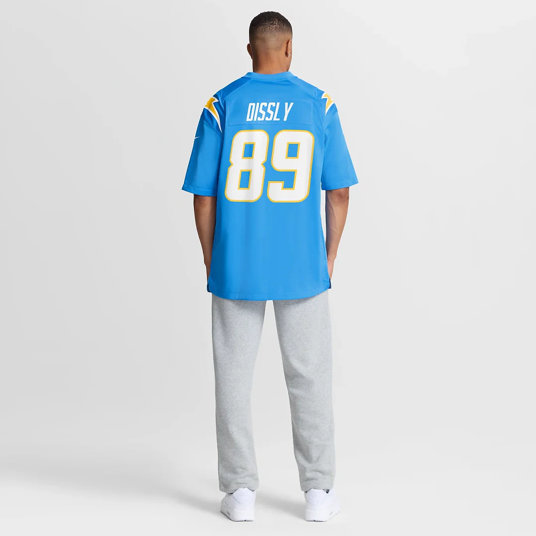 Zennovawear Will Dissly Los Angeles Chargers Team Game Jersey - Powder Blue