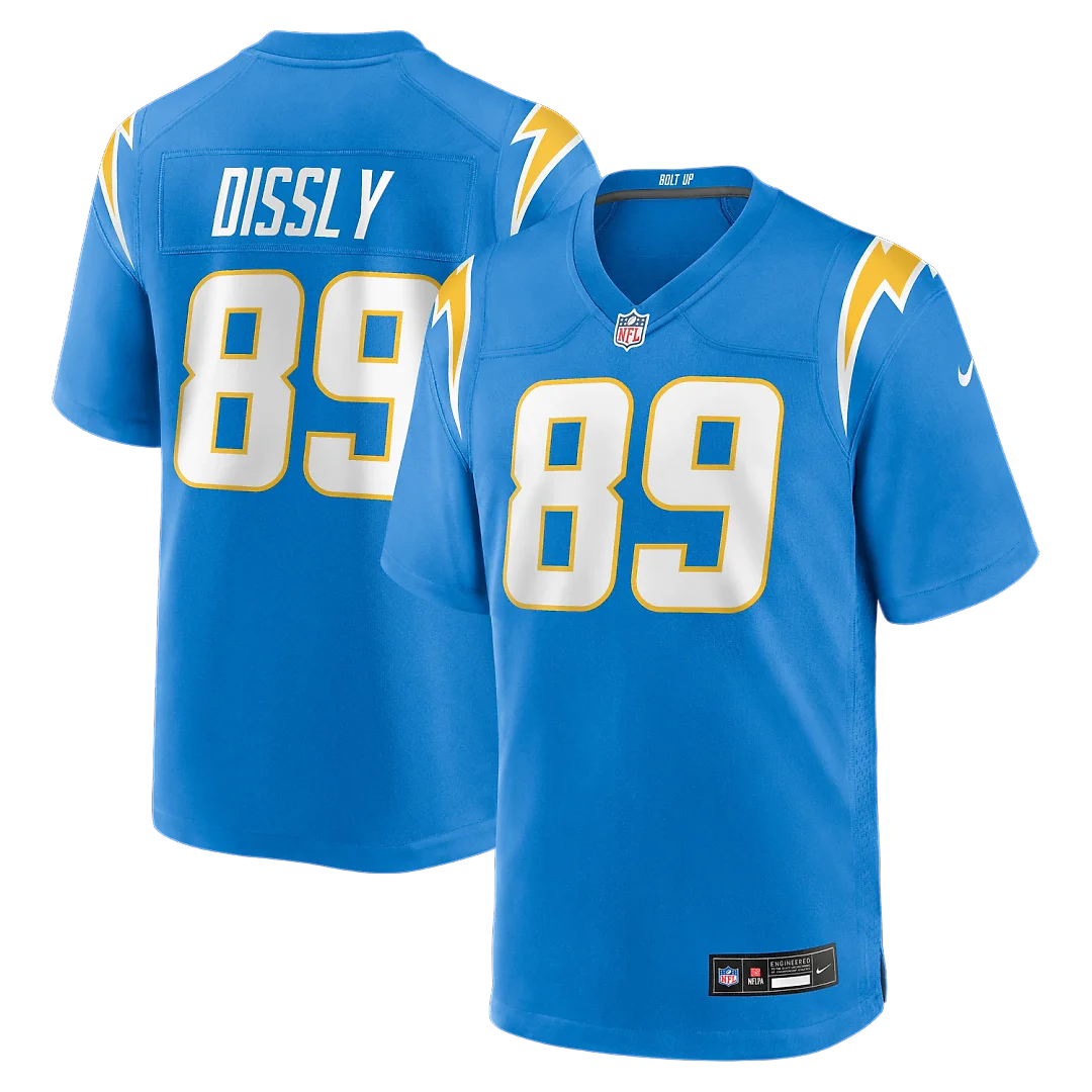 Zennovawear Will Dissly Los Angeles Chargers Team Game Jersey - Powder Blue