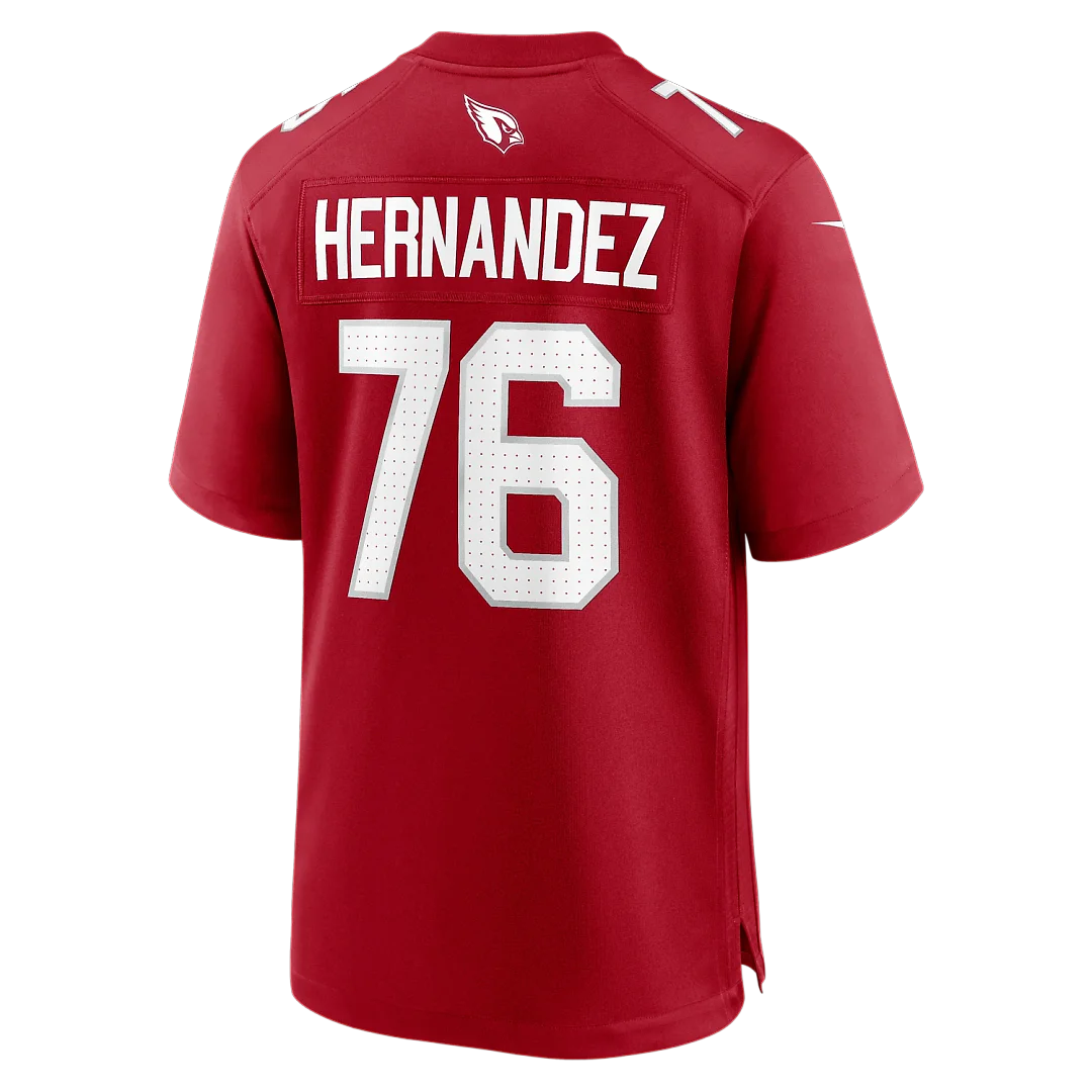 Zennovawear Will Hernandez Arizona Cardinals Team Game Jersey - Cardinal