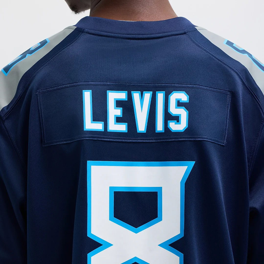 Zennovawear Will Levis Tennessee Titans Game Jersey - Navy
