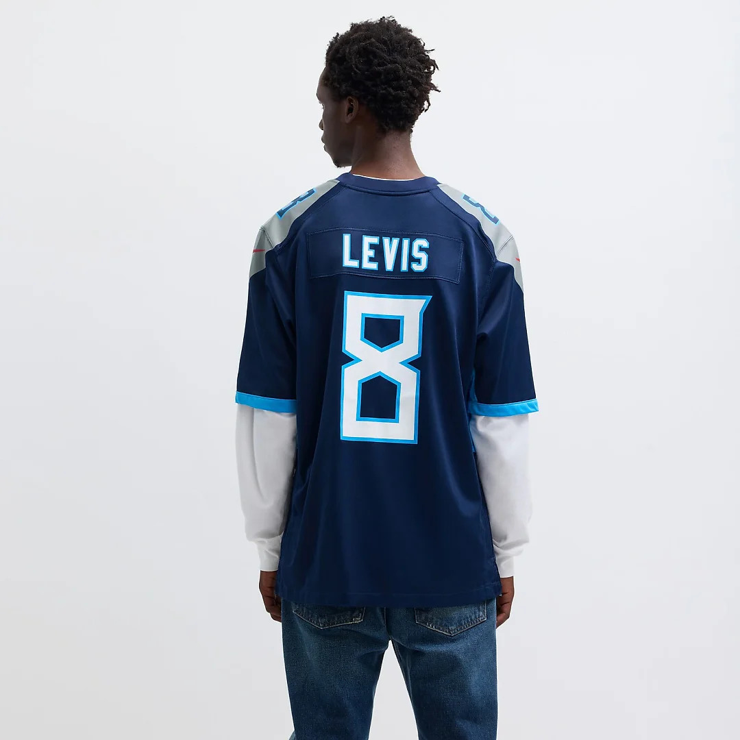 Zennovawear Will Levis Tennessee Titans Game Jersey - Navy