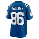 Zennovawear Will Mallory Indianapolis Colts Team Game Jersey - Royal