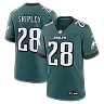 Zennovawear Will Shipley Philadelphia Eagles Team Game Jersey - Midnight Green