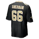 Zennovawear William Sherman New Orleans Saints Team Game Jersey - Black