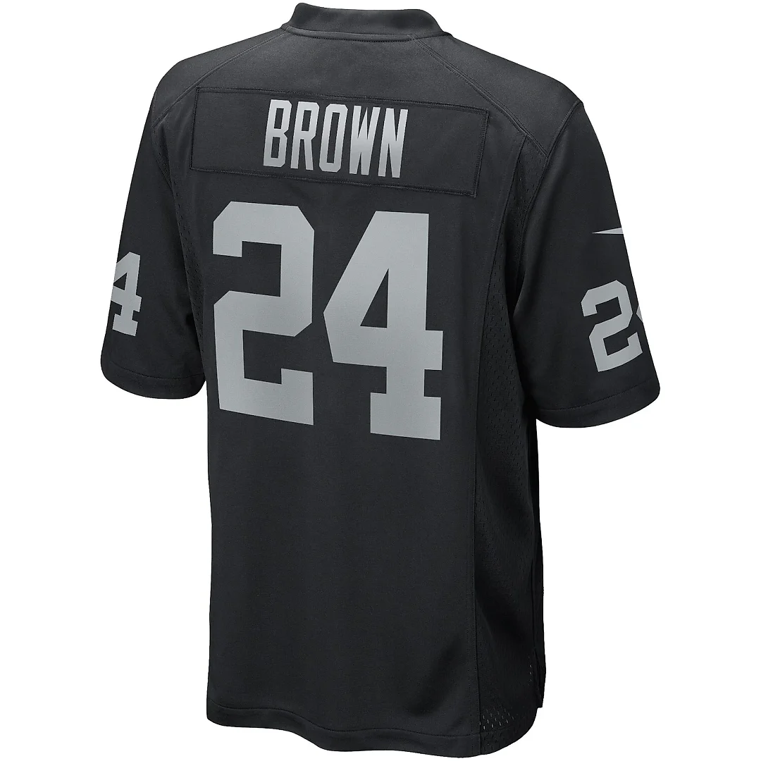 Zennovawear Willie Brown Las Vegas Raiders Game Retired Player Jersey - Black