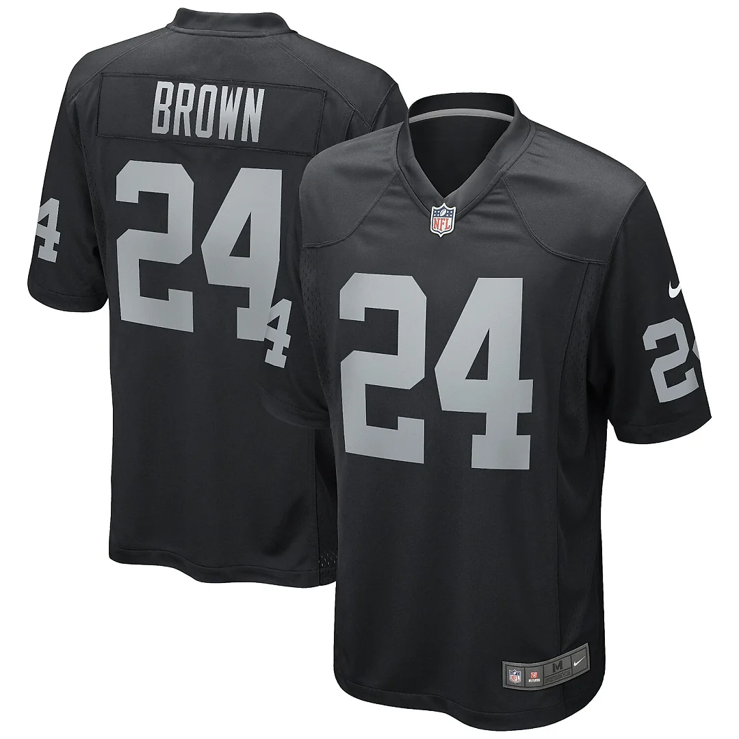 Zennovawear Willie Brown Las Vegas Raiders Game Retired Player Jersey - Black