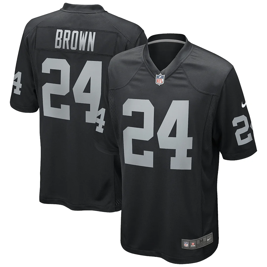 Zennovawear Willie Brown Las Vegas Raiders Game Retired Player Jersey - Black