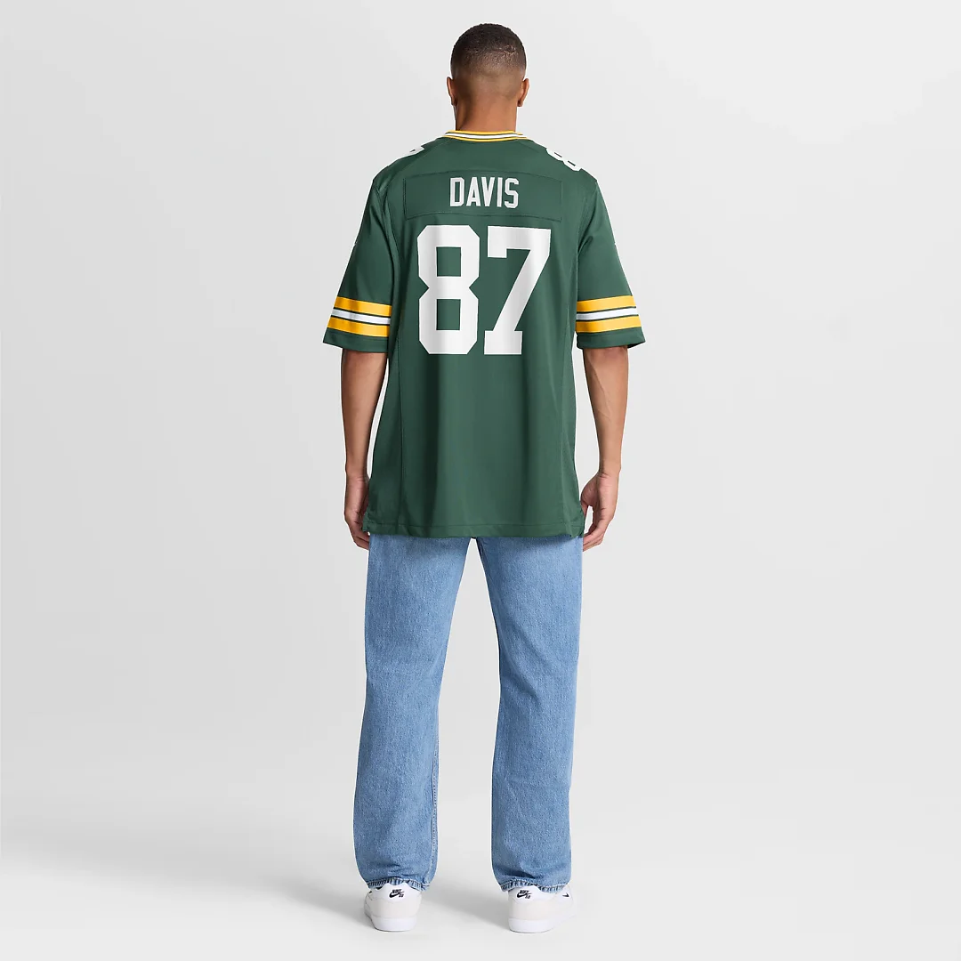 Zennovawear Willie Davis Green Bay Packers Game Retired Player Jersey - Green