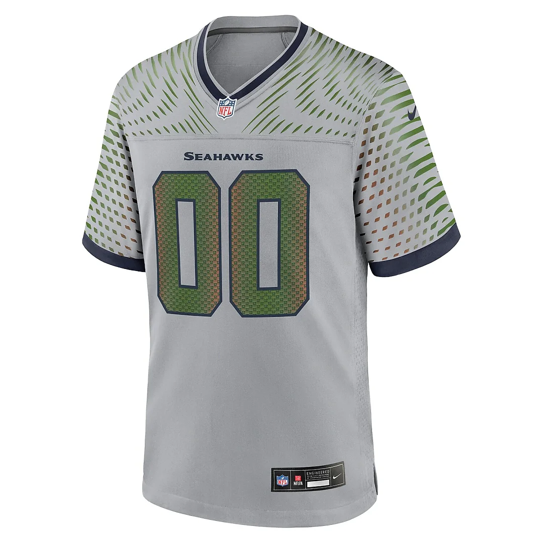 Zennovawear Seattle Seahawks 2025 Rivalries Collection Custom Game Jersey - Wolf Gray