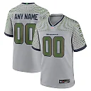 Zennovawear Seattle Seahawks 2025 Rivalries Collection Custom Game Jersey - Wolf Gray
