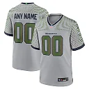 Zennovawear Seattle Seahawks 2025 Rivalries Collection Custom Game Jersey - Wolf Gray
