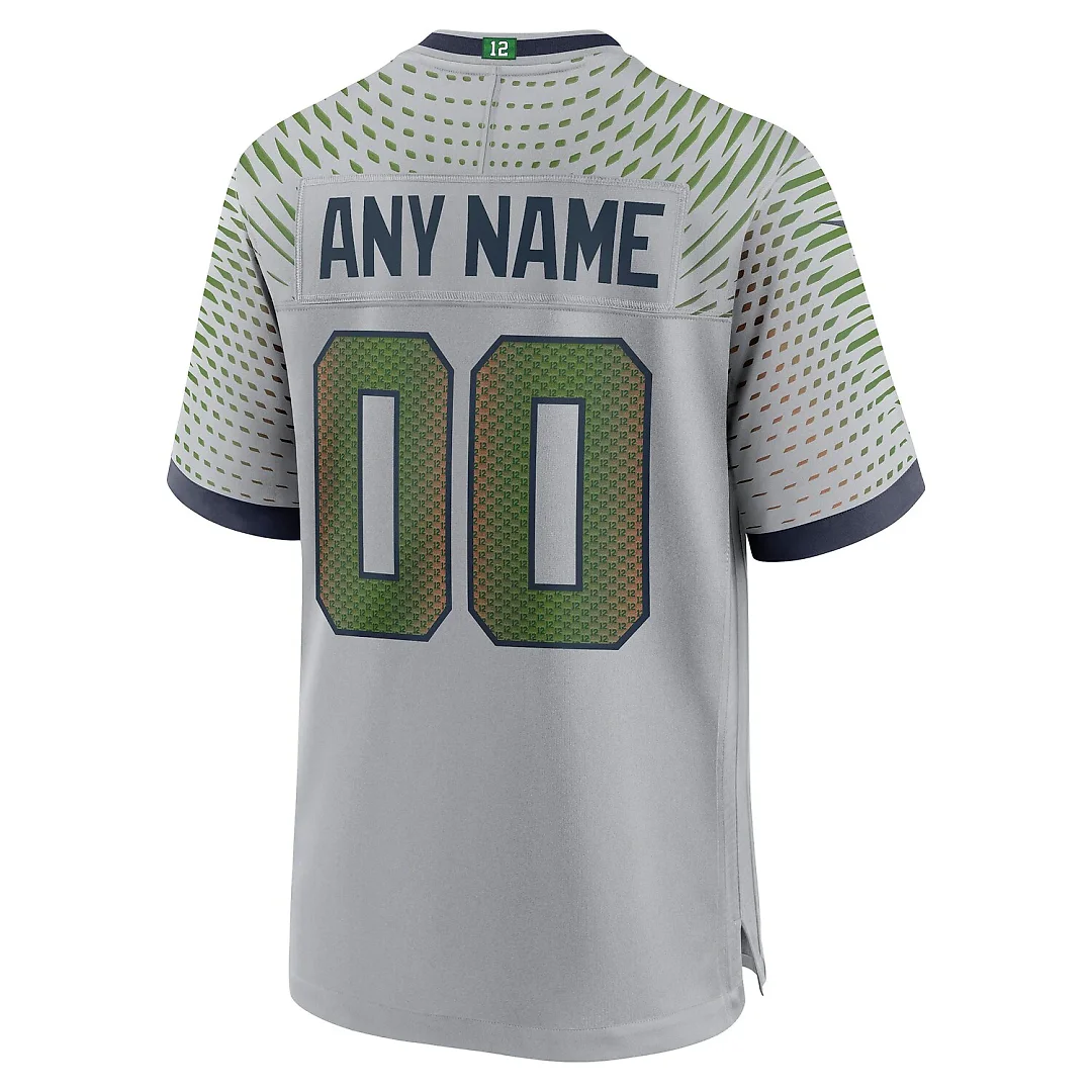 Zennovawear Seattle Seahawks 2025 Rivalries Collection Custom Game Jersey - Wolf Gray