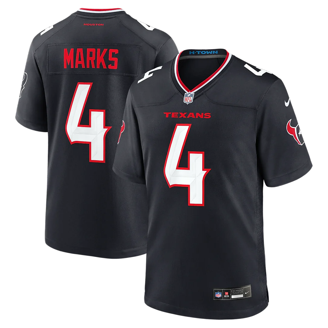 Zennovawear Woody Marks Houston Texans Team Game Jersey - Navy