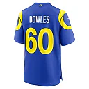 Zennovawear Wyatt Bowles Los Angeles Rams Team Game Jersey - Royal